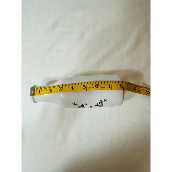 Santa Cookie & Milk Set Festive Ceramic Plate & Bottle Holiday Gift Display - Picture 9 of 9